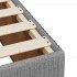 Cama box spring con colchón tela gris claro 120x200