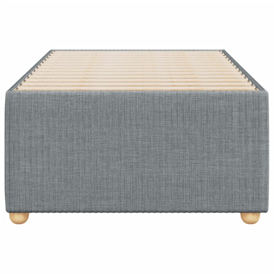 Estructura de cama sin colchón tela gris claro 80x200