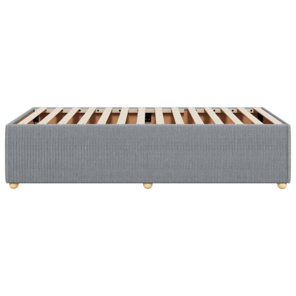 Estructura de cama sin colchón tela gris claro 80x200