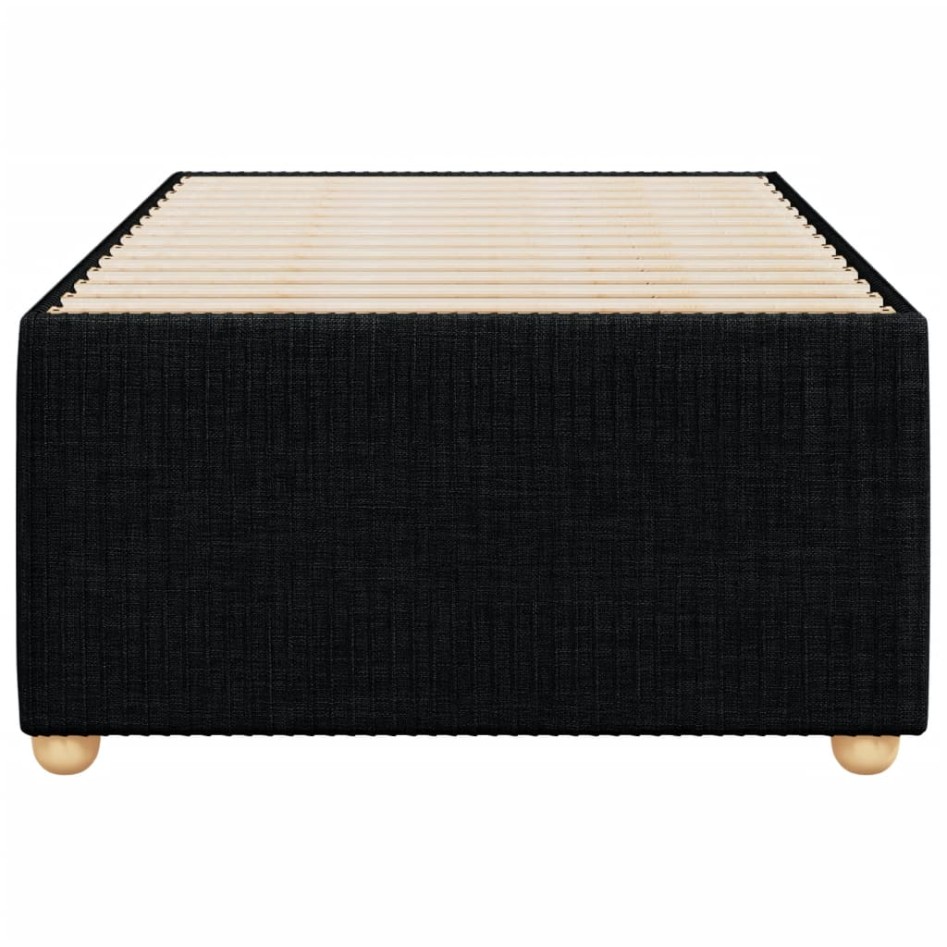 Estructura de cama sin colchón tela negro 90x200