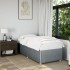 Estructura de cama sin colchón tela gris claro 90x200