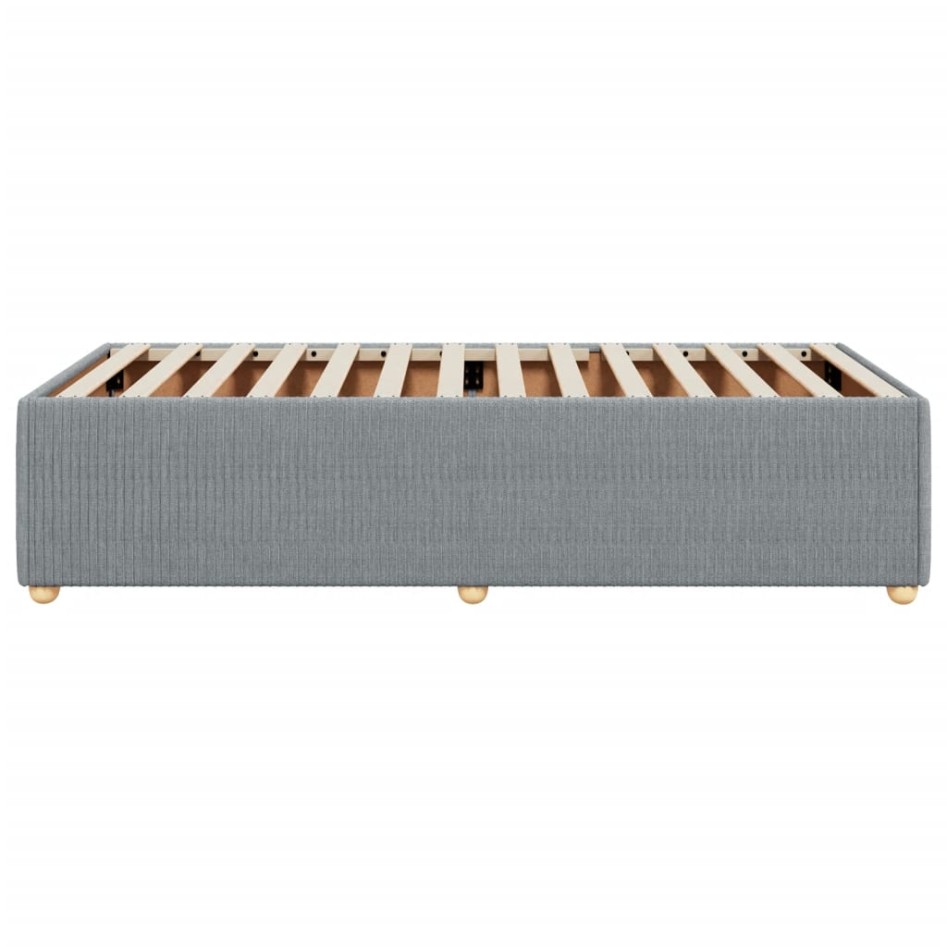 Estructura de cama sin colchón tela gris claro 90x200