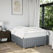 Estructura de cama sin colchón tela gris claro 120x190 cm