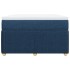 Cama box spring con colchón tela azul 120x190