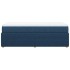 Cama box spring con colchón tela azul 100x200