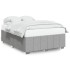 Cama sin colchón tela gris claro 140x190