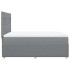 Cama box spring con colchón tela gris claro 140x190