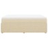 Cama box spring con colchón tela color crema 160x200