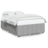 Cama sin colchón tela gris claro 140x200