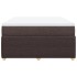 Cama box spring con colchón tela marrón oscuro 160x200