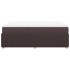 Cama box spring con colchón tela marrón oscuro 160x200