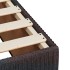Cama box spring con colchón tela marrón oscuro 160x200