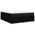 Cama box spring con colchón tela negro 180x200