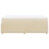 Cama box spring con colchón tela color crema 120x200