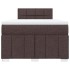 Cama box spring con colchón tela marrón oscuro 120x200