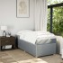 Cama box spring con colchón tela gris claro 100x200