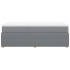 Cama box spring con colchón tela gris claro 100x200