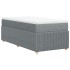 Cama box spring con colchón tela gris claro 100x200