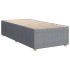 Cama box spring con colchón tela gris claro 100x200