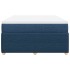 Cama box spring con colchón tela azul 140x190