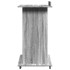 Atril con ruedas y cajón madera gris Sonoma 55x55x107