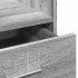 Atril con ruedas y cajón madera gris Sonoma 55x55x107