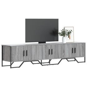 Mueble de TV madera de ingeniería gris Sonoma 180x34x41