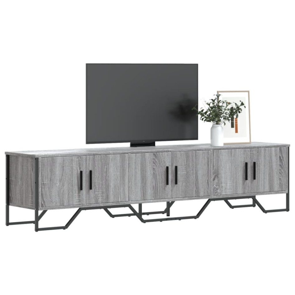 Mueble de TV madera de ingeniería gris Sonoma 180x34x41