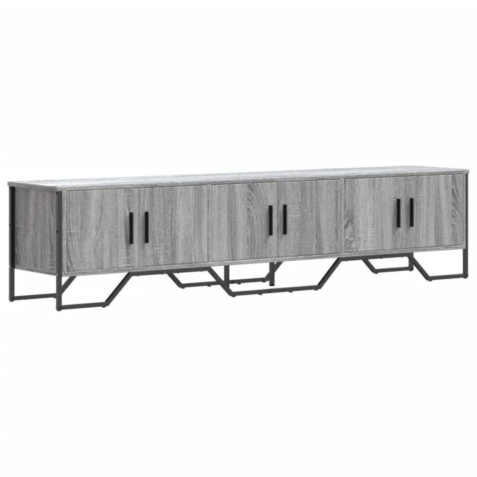 Mueble de TV madera de ingeniería gris Sonoma 180x34x41
