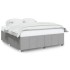 Cama sin colchón tela gris claro 180x200