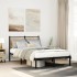 Estructura de cama sin colchón metal roble Sonoma 120x200