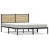 Estructura de cama sin colchón metal roble Sonoma 140x190