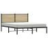Estructura de cama sin colchón metal roble Sonoma 140x190