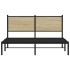 Estructura de cama sin colchón metal roble Sonoma 140x190