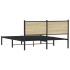 Estructura de cama sin colchón metal roble Sonoma 140x190
