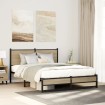 Estructura de cama sin colchón metal roble Sonoma 140x190 cm