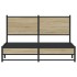 Estructura de cama sin colchón metal roble Sonoma 140x190