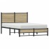 Estructura de cama sin colchón metal roble Sonoma 120x200