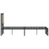 Estructura de cama sin colchón metal roble Sonoma 120x200