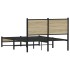 Estructura de cama sin colchón metal roble Sonoma 120x200