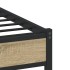 Estructura de cama sin colchón metal roble Sonoma 120x200