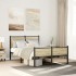 Estructura de cama sin colchón metal roble Sonoma 120x190