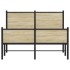 Estructura de cama sin colchón metal roble Sonoma 120x190