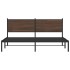 Estructura de cama sin colchón metal marrón roble 160x200
