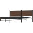 Estructura de cama sin colchón metal marrón roble 160x200