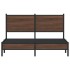 Estructura de cama sin colchón metal marrón roble 140x190