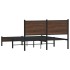 Estructura de cama sin colchón metal marrón roble 140x190