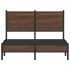 Estructura de cama sin colchón metal marrón roble 120x200