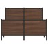 Estructura de cama sin colchón metal marrón roble 120x190