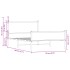 Estructura de cama sin colchón metal marrón roble 120x190